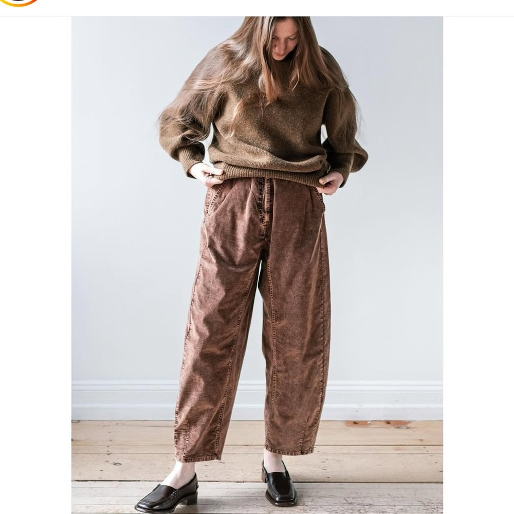 Rachel Comey Seyer Acid Wash Velvet Pant in Slate size 4